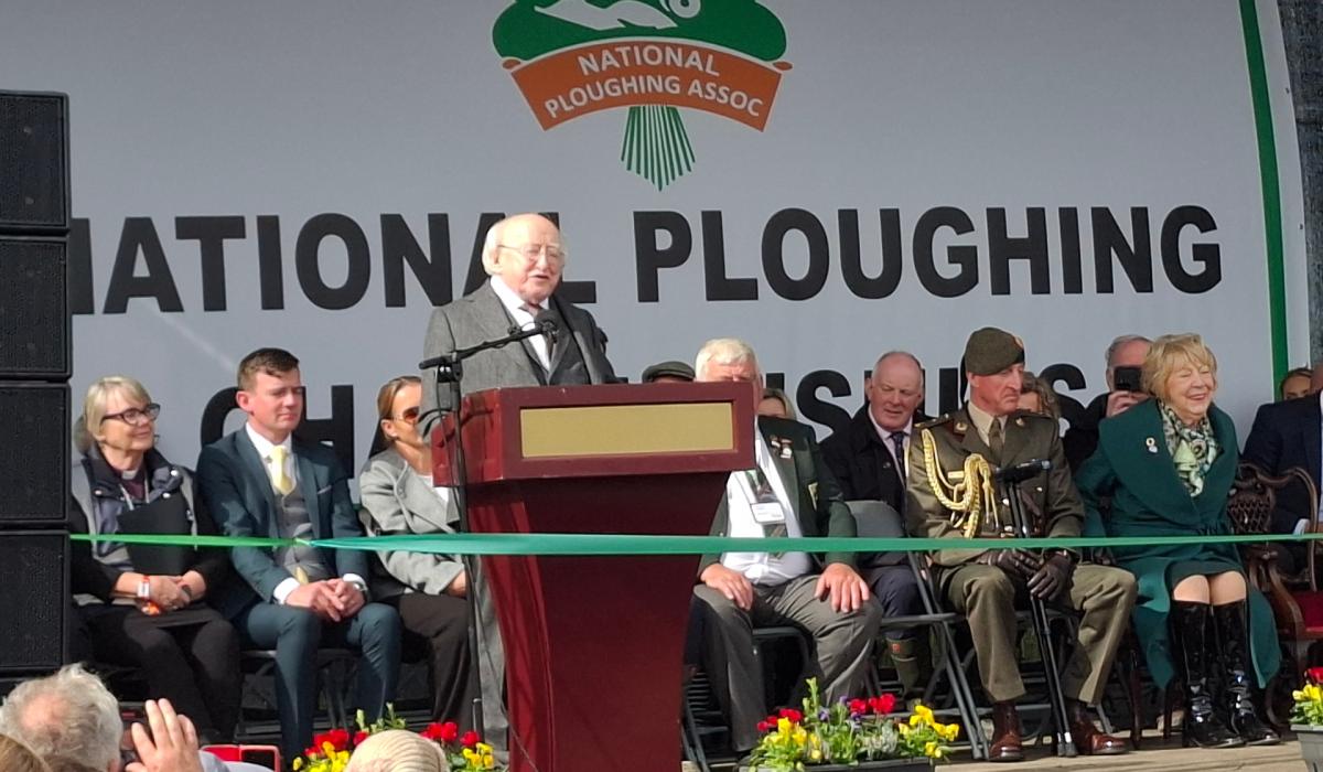 President Higgins backs Palestinian state as he opens Ploughing