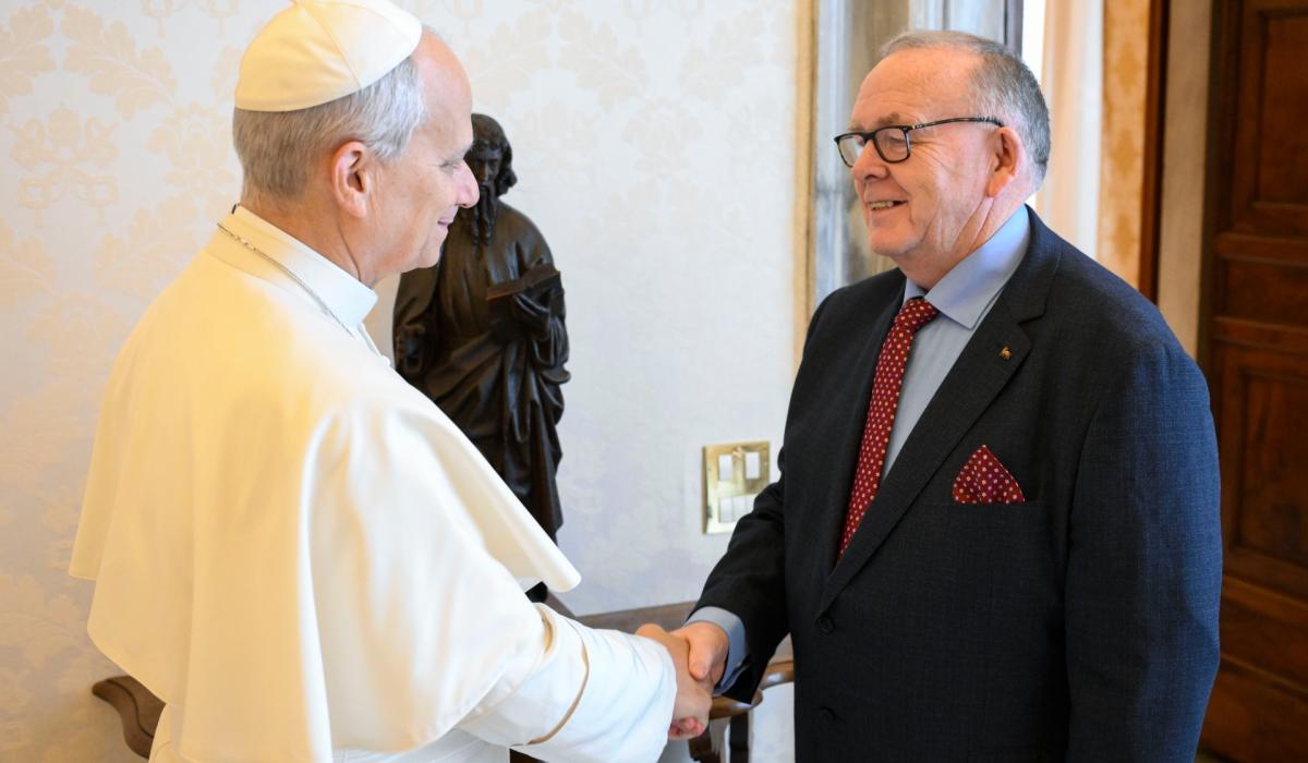 Offaly's Seamus Boland - EESC President – meets Pope Leo XIV in the Vatican