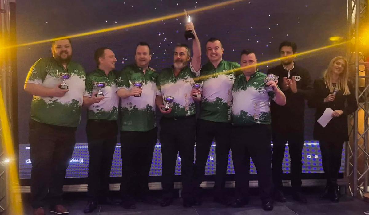 Offaly man is congratulated on becoming a European pool champion