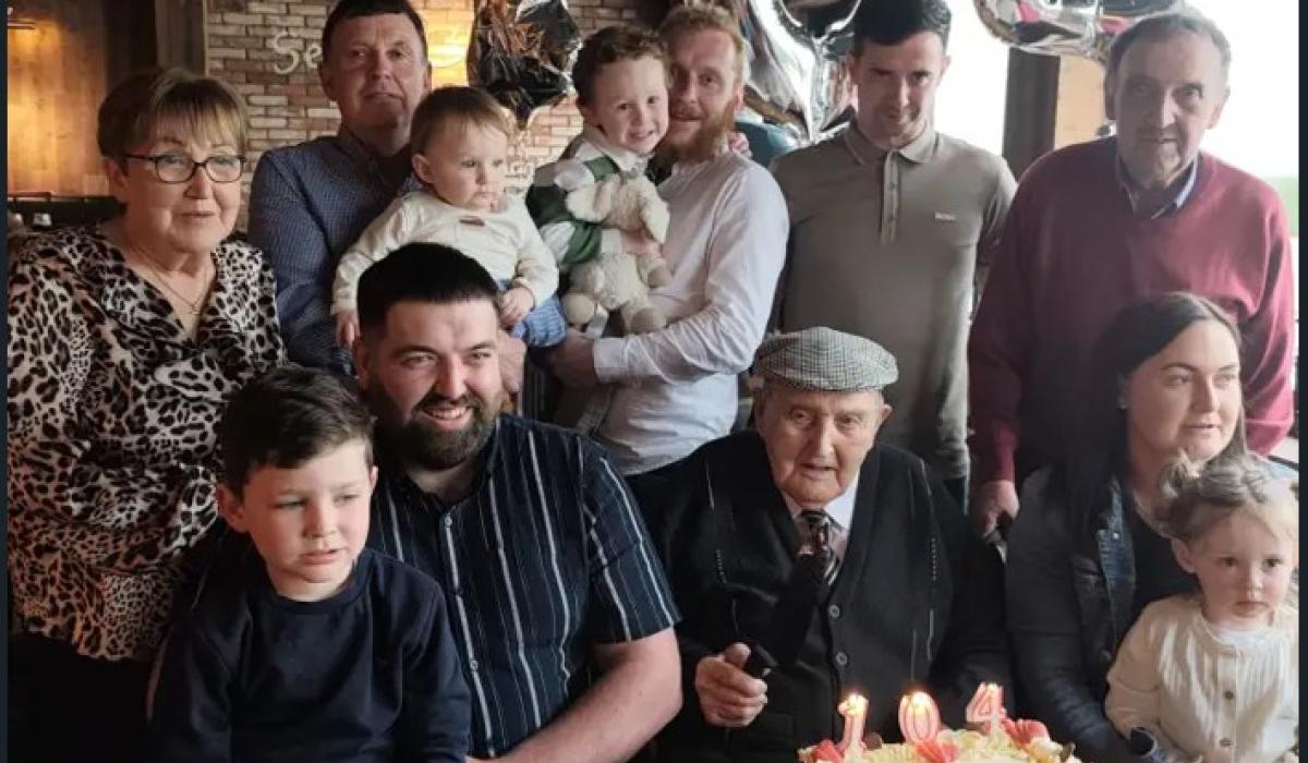 Still going strong: Ireland's oldest man, Paddy Claffey from Ferbane, grand marshall at Clara's St Patrick's Day parade