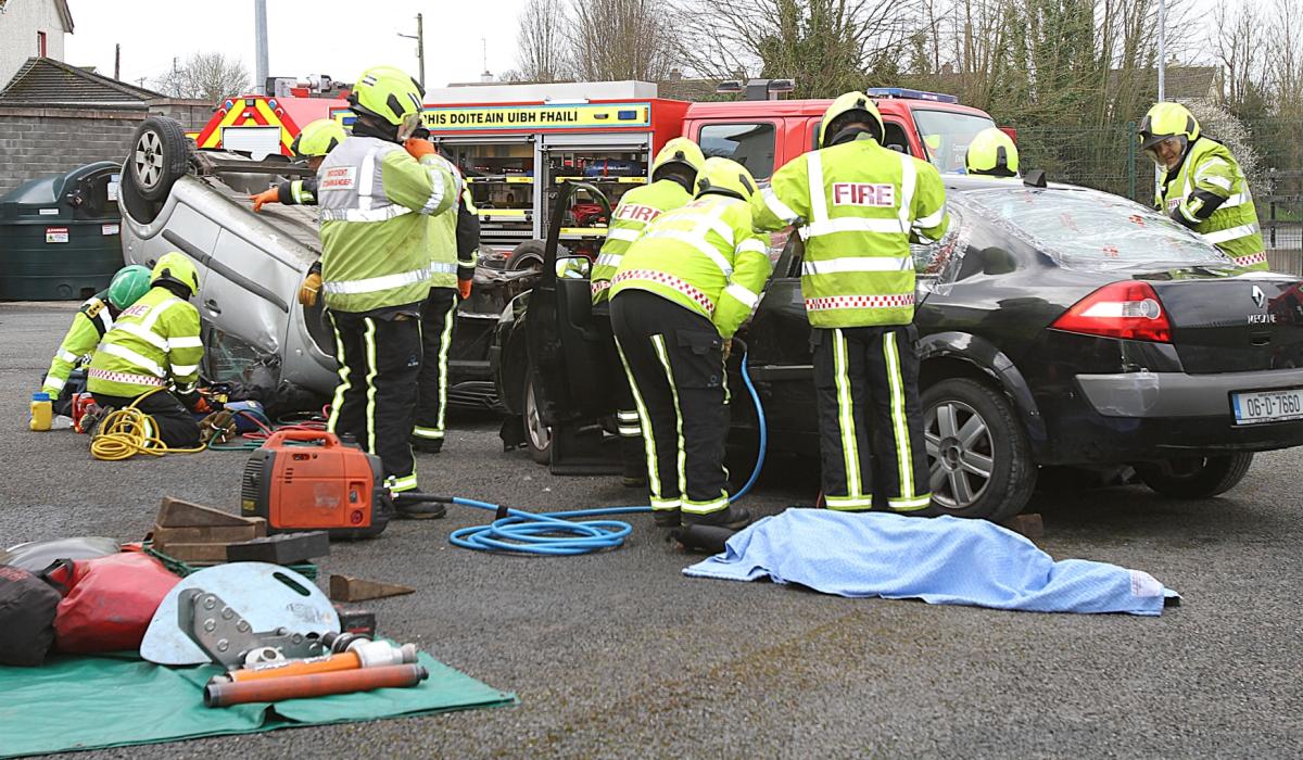 Students attend collision simulation day at Fire Station in Offaly