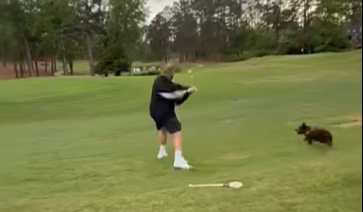 WATCH: Offaly's Shane Lowry shows off hurling skills at Augusta ahead of Masters 
