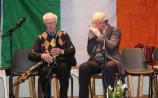 Billy Dowling, right, playing the harmonica with Tom Nolan.