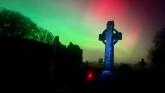 Northern lights create wonderful sight over historic monastic site in Offaly