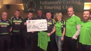 Tullamore Cycling and Touring Club present cheque to Irish Kidney Association 