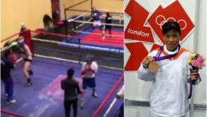 WATCH:  Five-time world champion boxer fighting in Edenderry