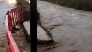 VIDEO: Dramatic footage as Midlands river bursts its banks and floods nearby houses