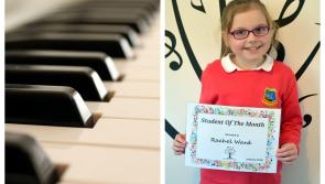 Tullamore girl celebrating 'Student of the Month' award 