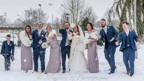 PHOTOS: Offaly couple celebrate 'white wedding' during Storm Emma