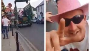 WATCH: Offaly lads arriving to the pub on trailer is the most Irish thing you'll ever see