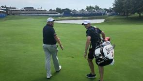 Lowry pictured with his brother on the bag ahead of Canadian Open 