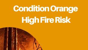 Status Orange high-level fire warning for Offaly issued until Monday 