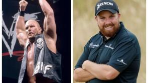 WATCH: Shane Lowry crosses paths with wrestling legend Stone Cold Steve Austin