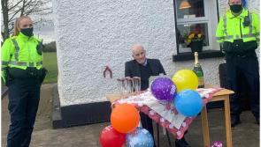 Gardaí on hand to help  Offaly man celebrate very special 100th birthday