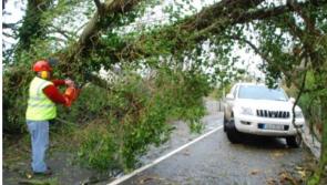 Offaly remains under a Met Eireann Status yellow wind and rain warning