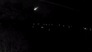 What was the fireball that lit up the night over parts of Ireland