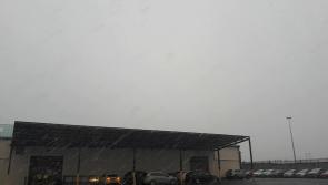 WATCH: Snow falling at Laois-Offaly count centre as counting resumes 