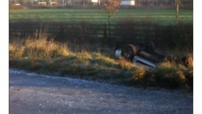 Woman arrested after car drove into a ditch in Offaly