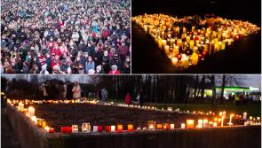 IN PICTURES: Thousands attend for sombre vigil for Ashling Murphy in Tullamore Town Park