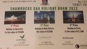 Fifteen holidays to be won in gala Shamrocks GAA draw