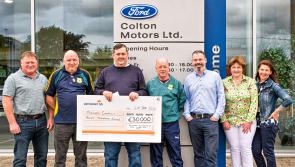 Lucky winner picks up huge winning cheque in Offaly soccer club's draw
