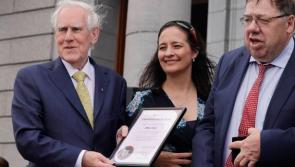 WATCH: Former Taoiseach Brian Cowen receives prestigious award at Fleadh in Mullingar