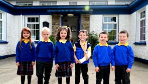 Great excitement as three sets of twins enjoy first day at rural Offaly school