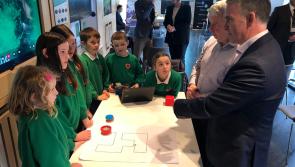Young Gaelscoil pupils impress Minister on visit to Offaly