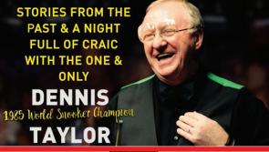 Snooker legend Dennis Taylor for Offaly event this Sunday