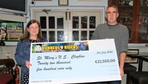 Cheques presented following successful Runners v Riders event