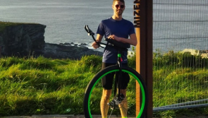 Man attempts to set Guinness World Record by travelling down Ireland on one wheel