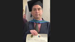 Popular Offaly man honours late father as he graduates with MA in Irish History
