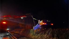 Lucky escape for Midlands driver as gardai respond to reports of car in ditch
