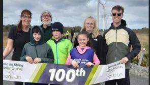 Ten-year-old Offaly girl completes 100th parkrun on windy Saturday