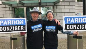 Offaly duo protest at US Embassy to demand President Biden pardon US human rights advocate Steven Donziger