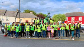 A great turnout for the Tidy Towns group's 'Big Sweep' in Roscrea