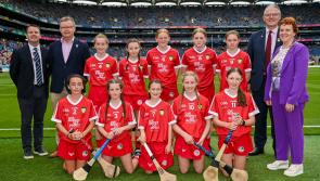 Offaly girl dons Cork colours for great reason as she graces Croke Park pitch

