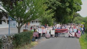200 concerned people hold peaceful protest walk in Rathcabbin