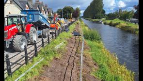 Work continues on Grand Canal Greenway near centre of Tullamore