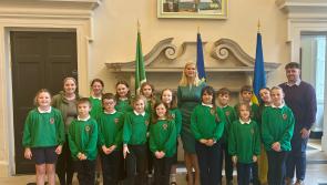 Students from&nbsp;Gaelscoil in Offaly&nbsp;visit Leinster House 