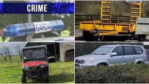 Gardaí in the Midlands hunt for criminals who stole jeep, trailer and power tools during daring farm robbery 