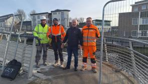 Pedestrian bridge over Grand Canal near Tullamore town centre reopens to public