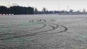 Vandal performs doughnuts on Cloghan GAA pitch
