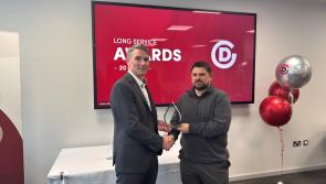 Offaly man recognised with long service award by leading engineering firm