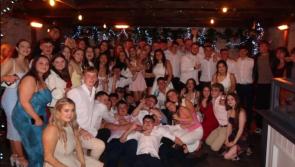 Sixth year students in Tullamore celebrate after graduation