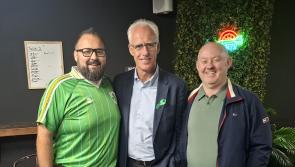 Ireland soccer legend on the ball with Offaly fans