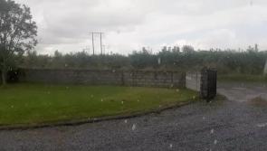 WATCH: Heavy hail showers in parts of Ireland today as Met Eireann warns of thunderstorms and heavy rain