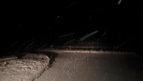 WATCH: Heavy snow falling across parts of Offaly this evening with more on the way