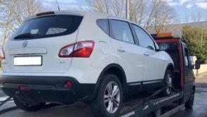 Another recovery truck in the Midlands carrying a car seized by gardai