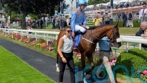 The Platinum Queen in flying form for Doncaster